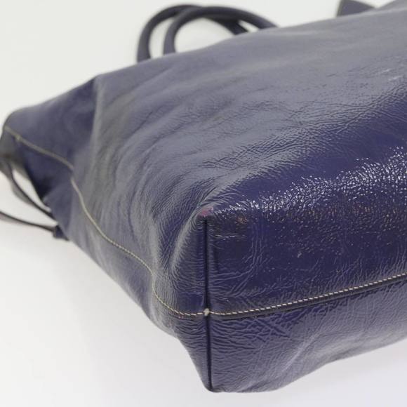 PRADA Hand Bag Enamel 2way Purple Auth 56587 - Picture 9 of 16